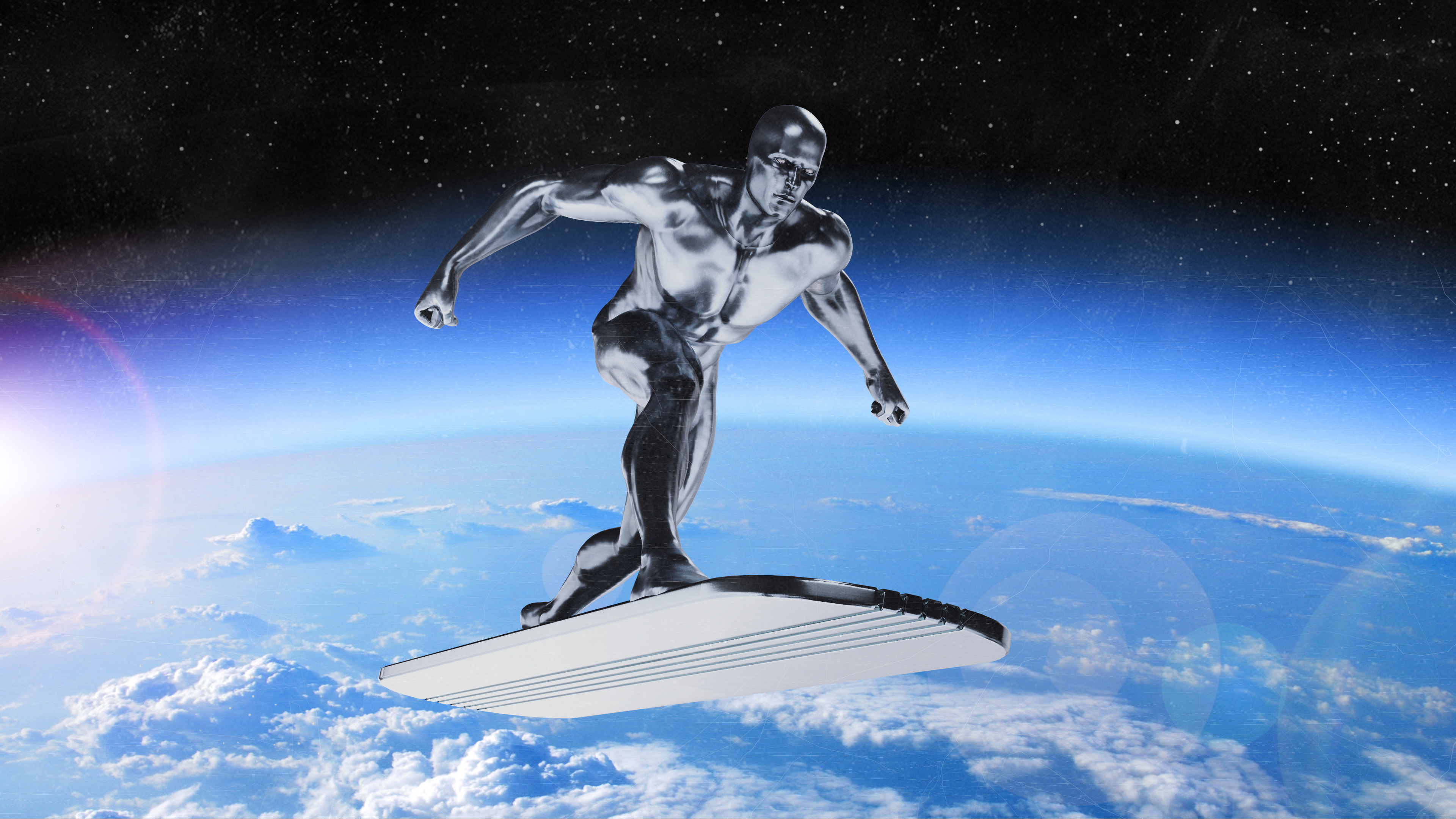 Silver Surfer Low-poly 3D model_20