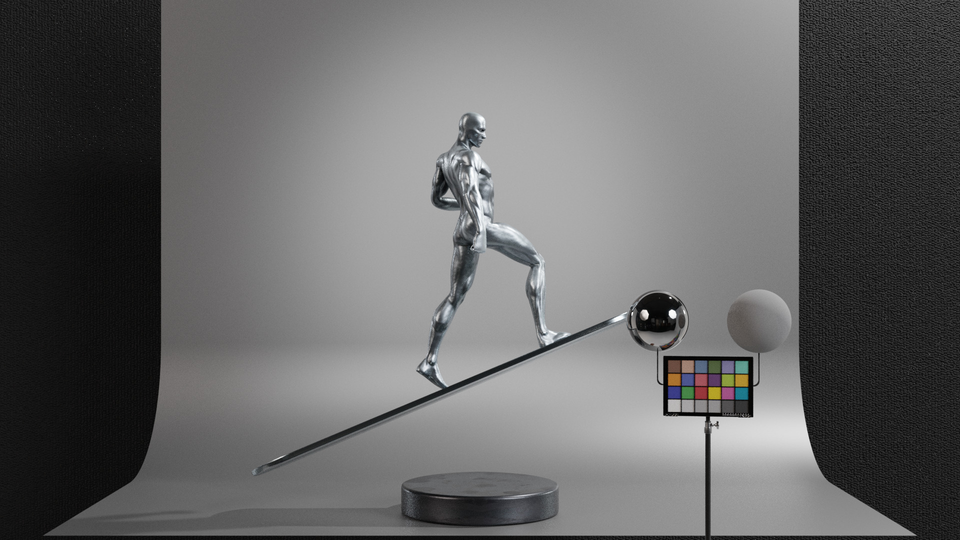 Silver Surfer Low-poly 3D model_10