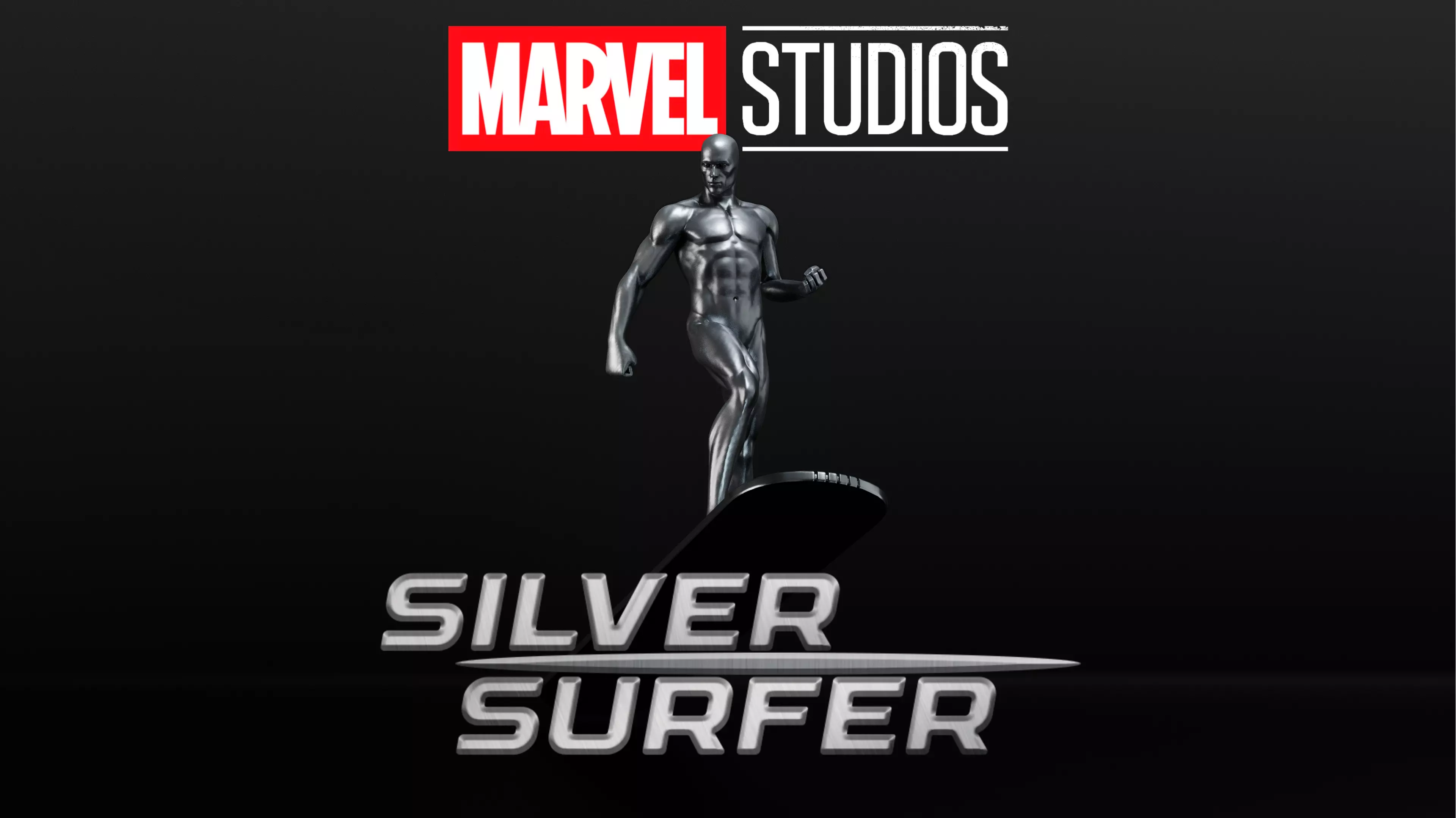 Silver Surfer Low-poly 3D model_0