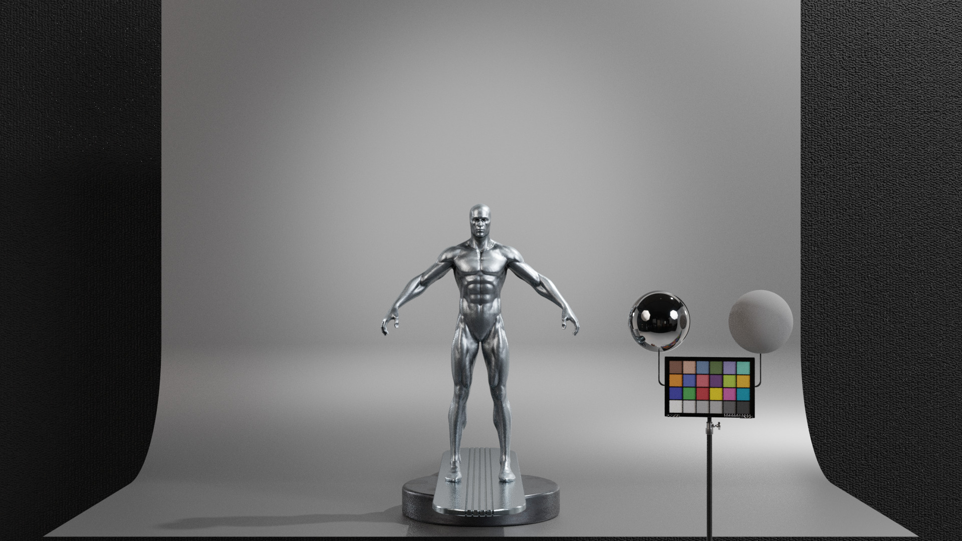 Silver Surfer Low-poly 3D model_1