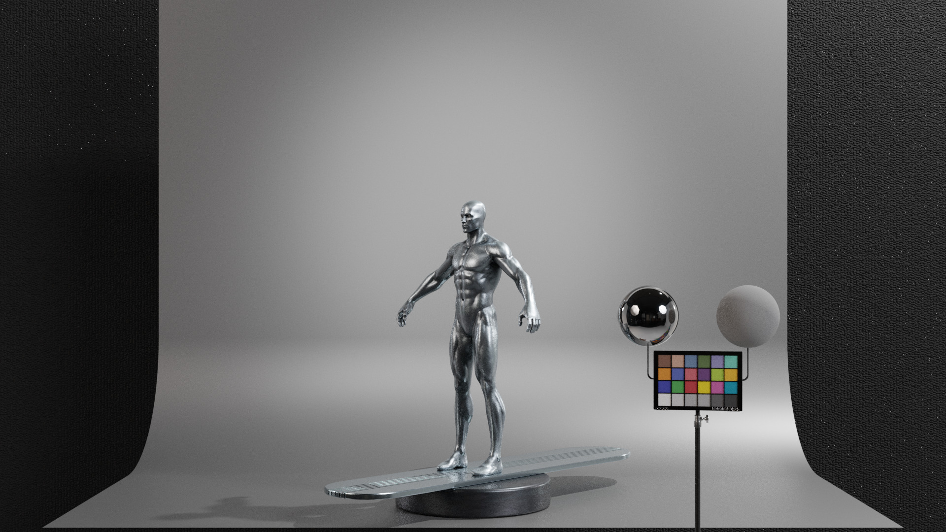 Silver Surfer Low-poly 3D model_8