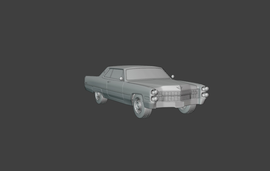 1966 cadillac coupe de ville 3D print model_1