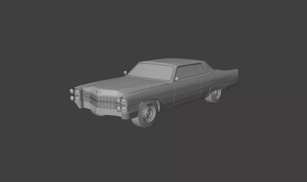1966 cadillac coupe de ville 3D print model_0