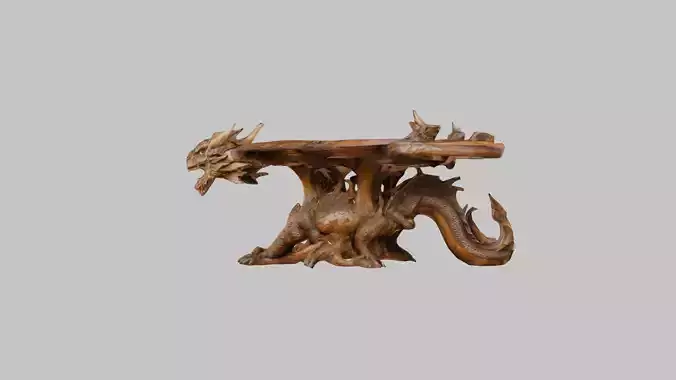 Medieval Dragon wooden Carved Table