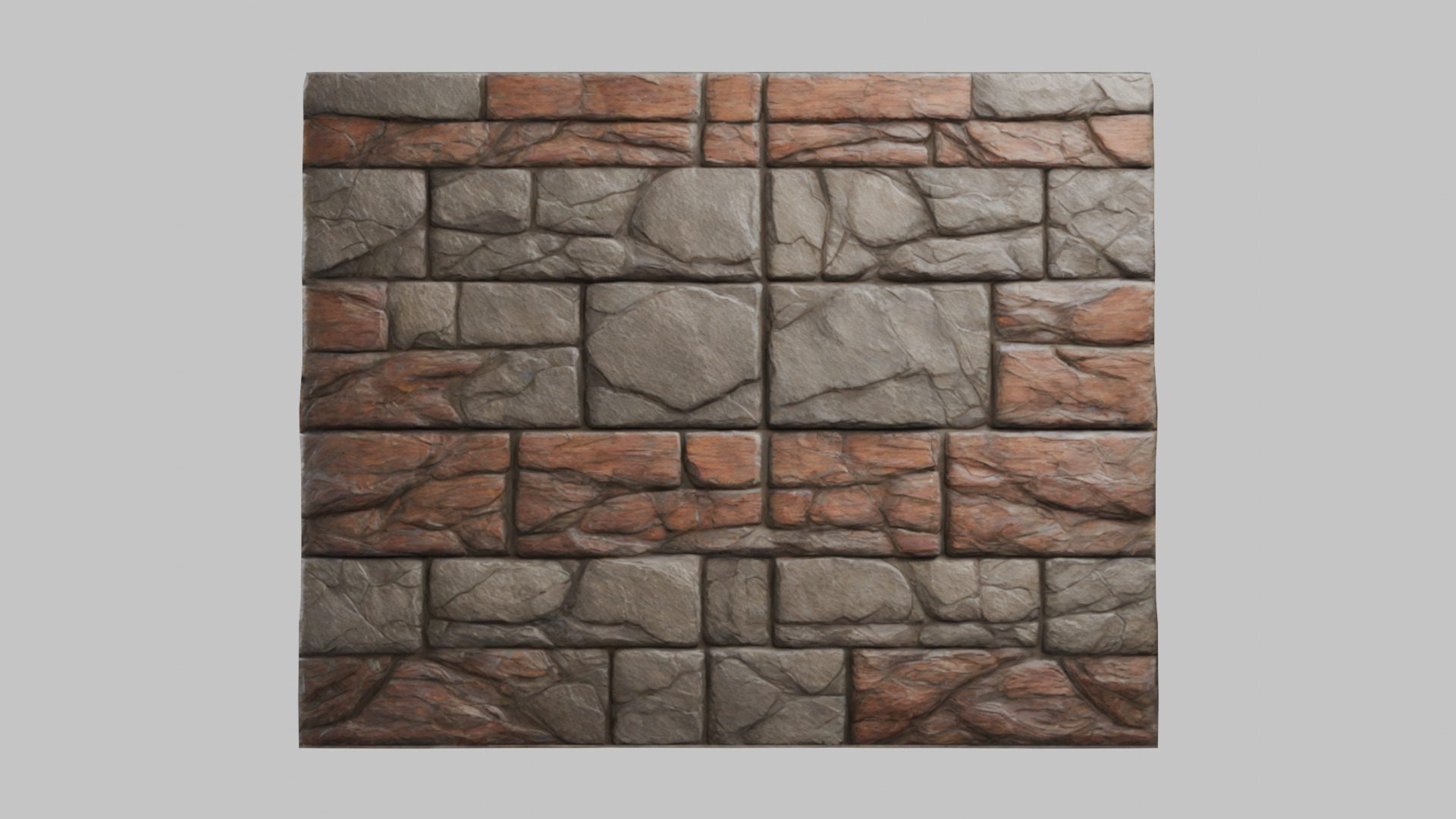 MEdieval Door Wall entrance modular Game Asset Low-poly 3D model_15