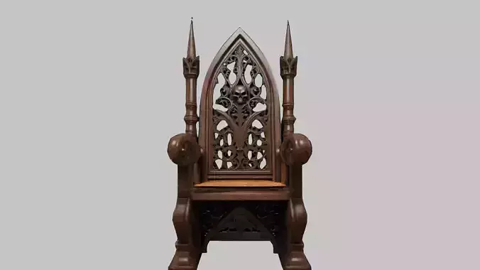 Medieval Gothic Wooden Chair