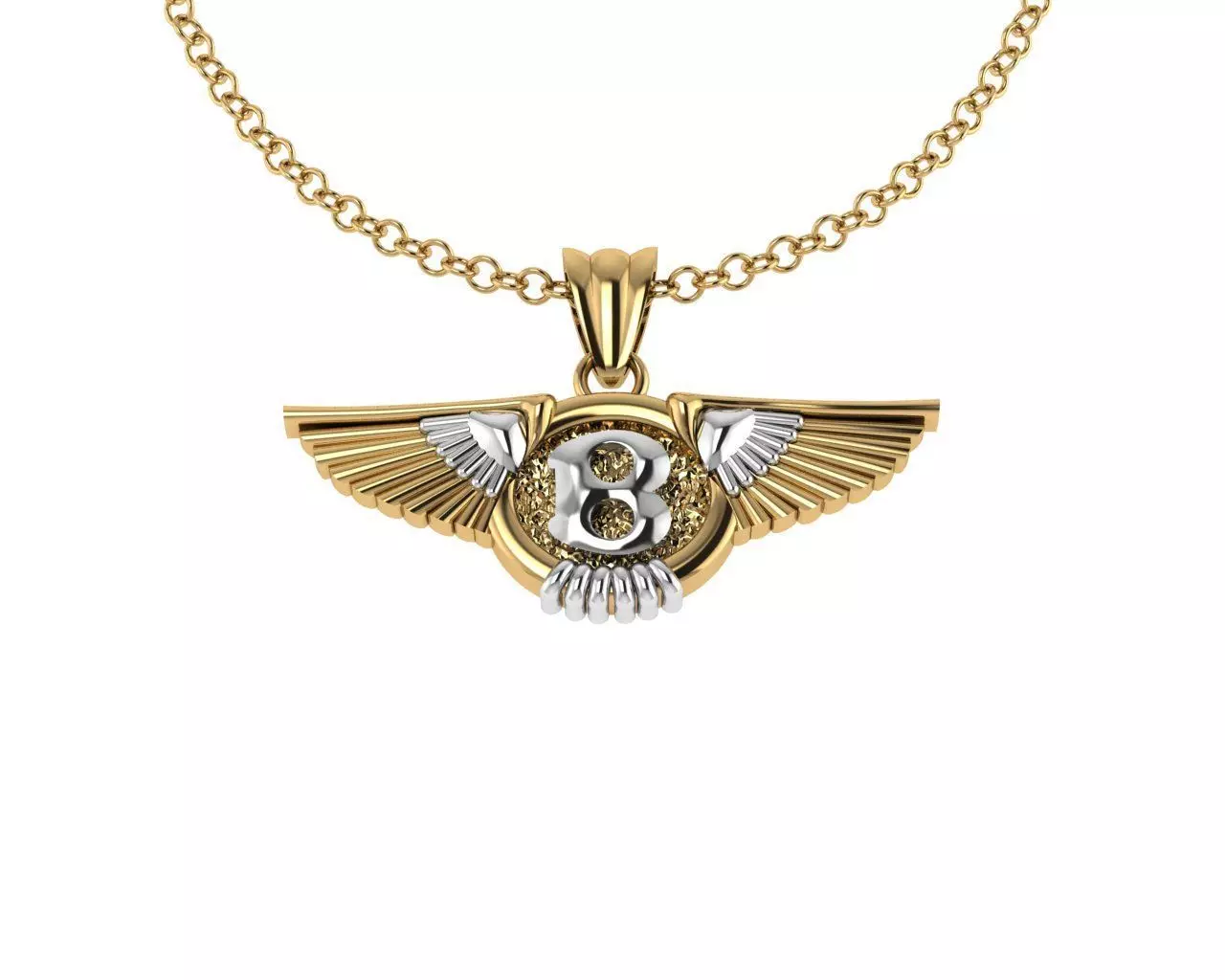 Mens Real Bentley Pendant 3D print model