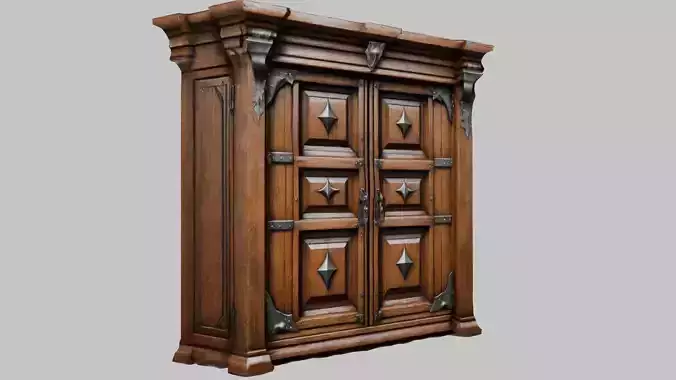 Wooden closet Medieval Furniture interior decor