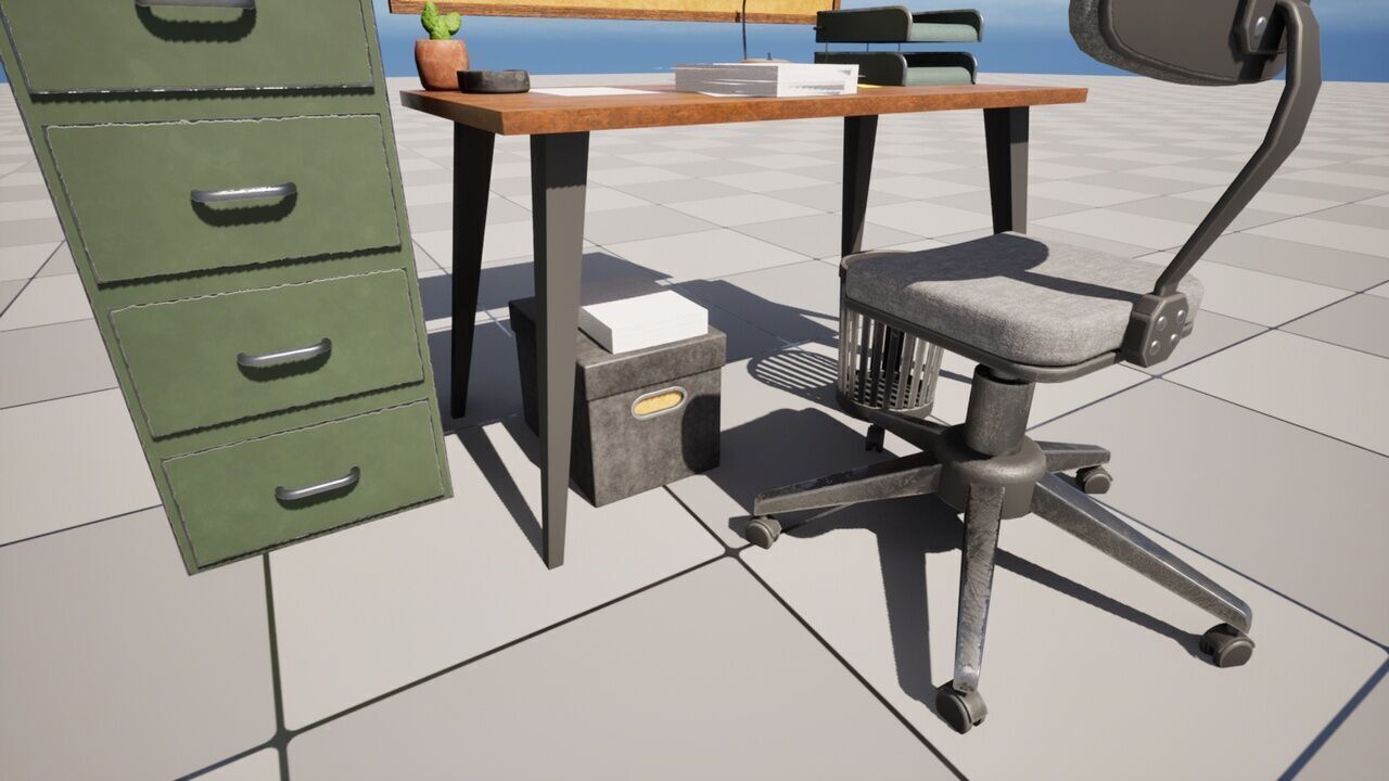 Office Props Low-poly 3D model_3