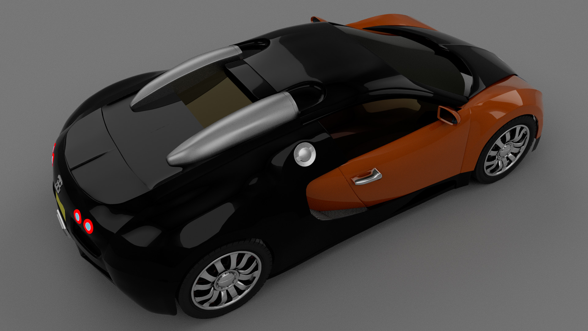 Bugatti Vyeron Low-poly 3D model_10