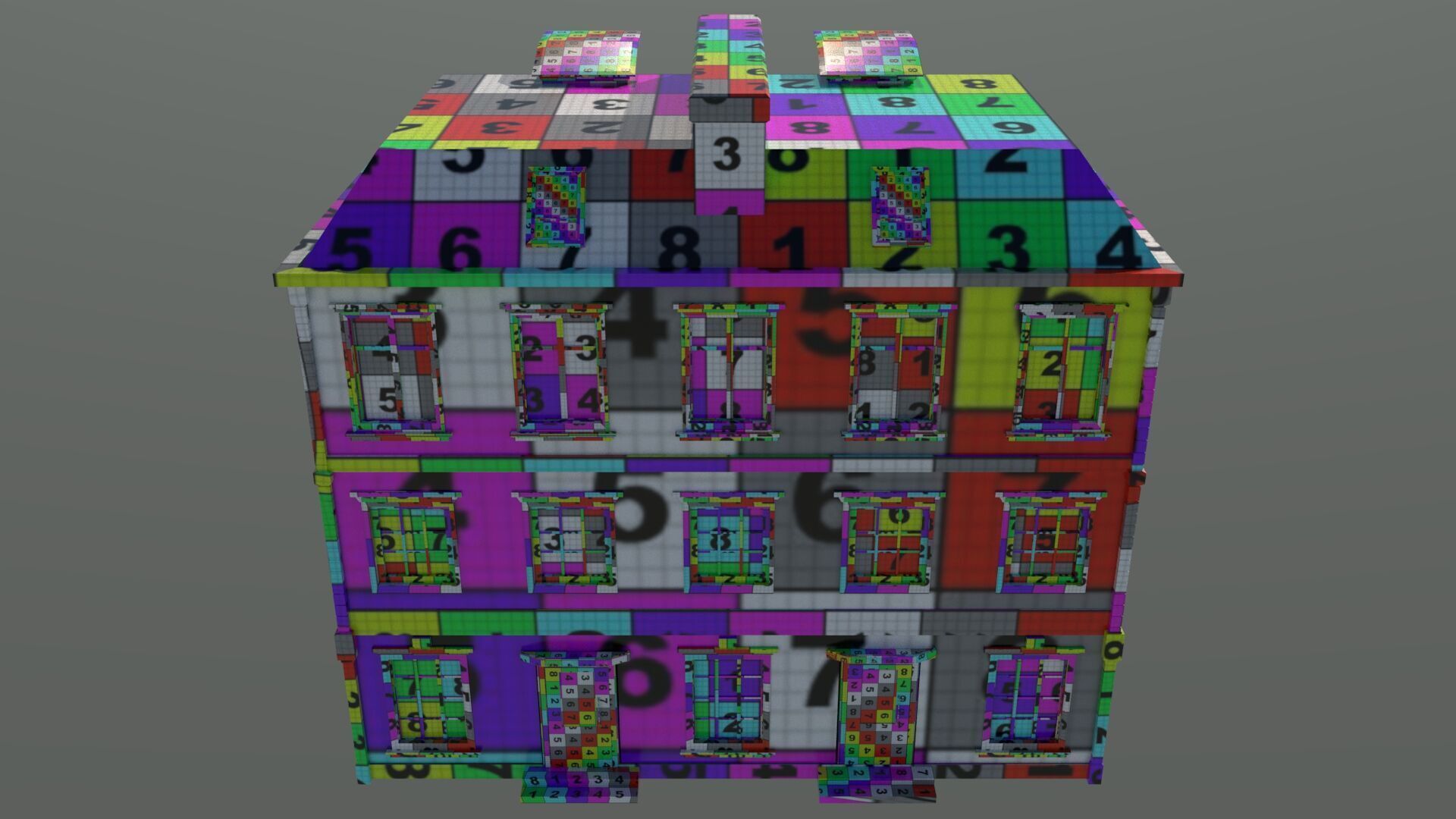 laos Game Building 5 european style  Low-poly 3D model_13