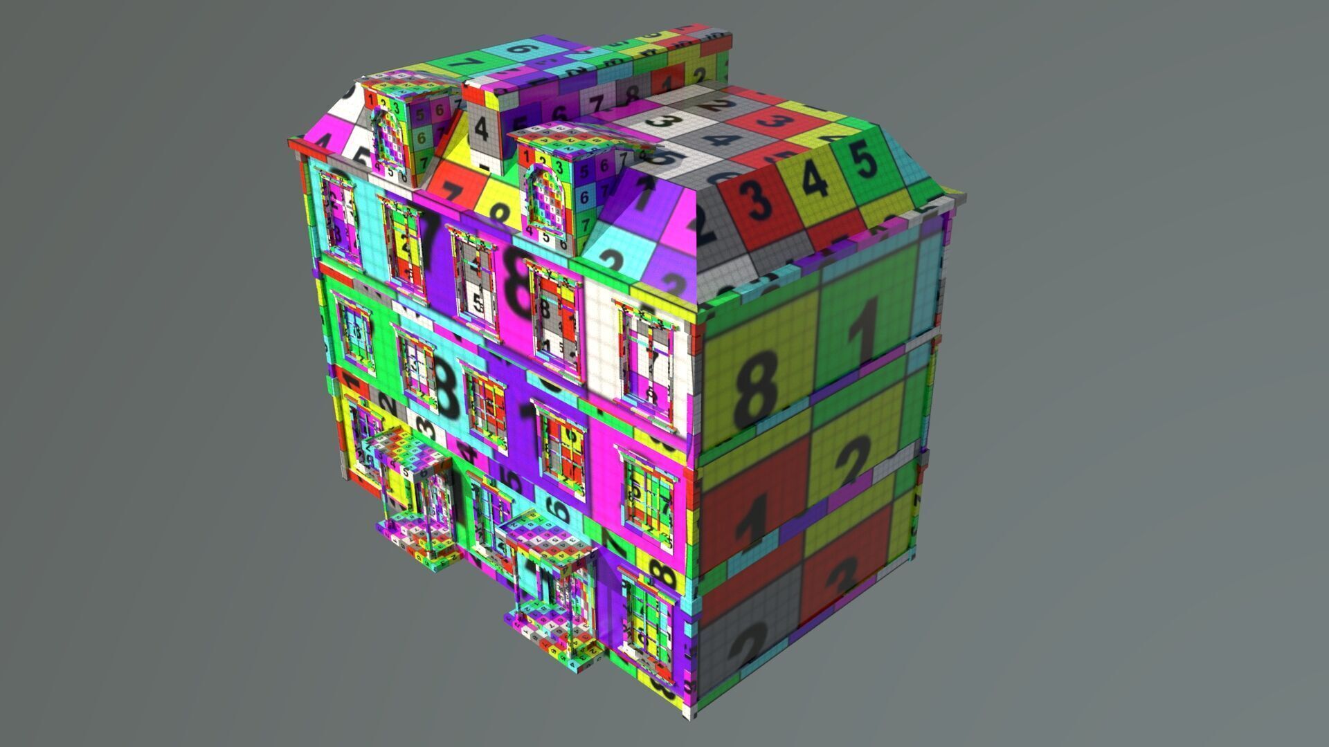 laos Game Building 5 european style  Low-poly 3D model_12