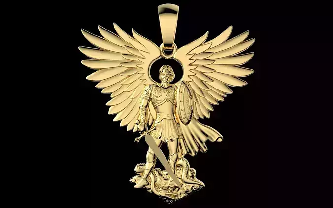St Michael Gold N1268 3D print model
