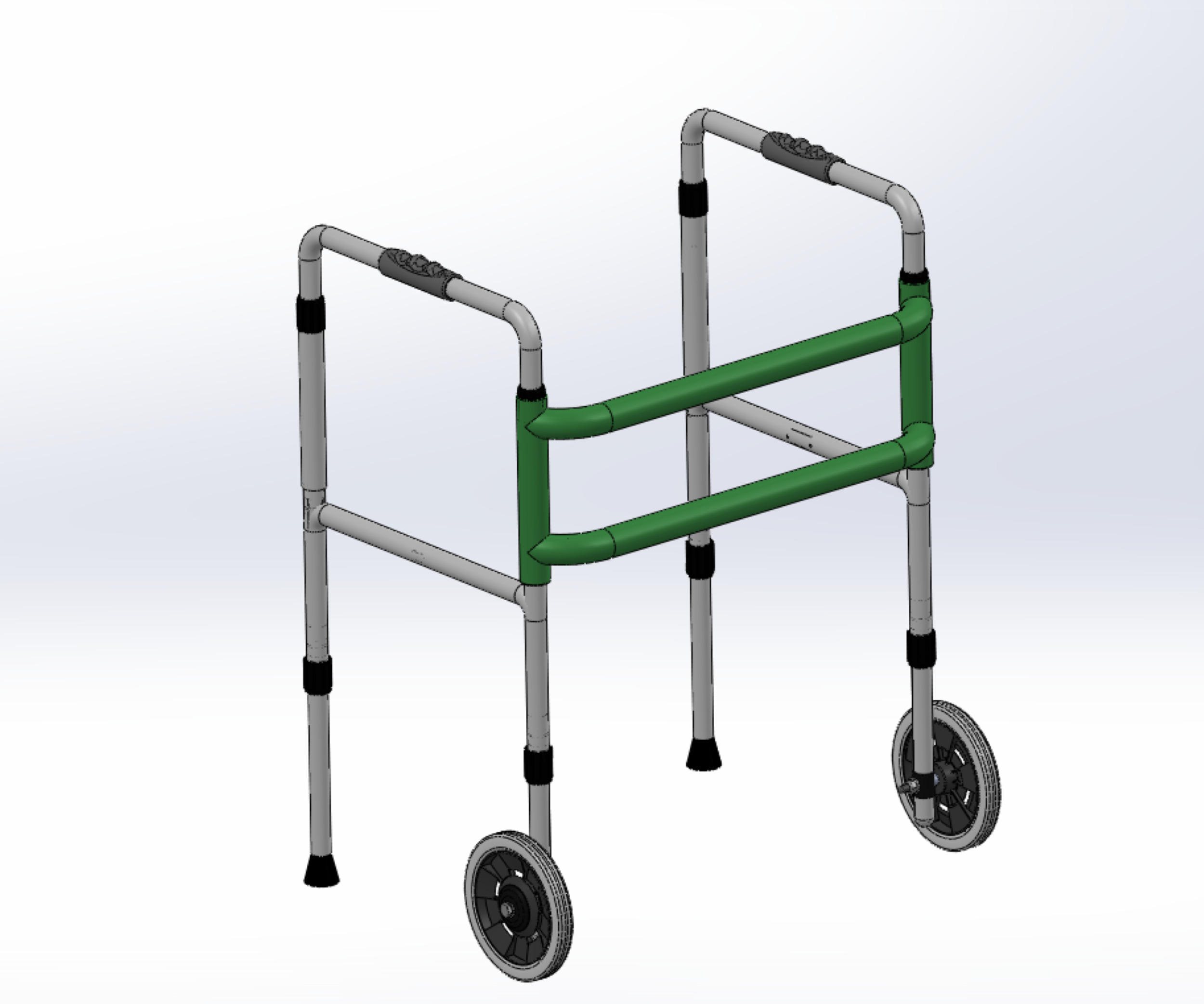 WHEELED WALKER ROLLING ZIMMER WALKING FRAME ROLLATOR FOLDABLE 3D model_28