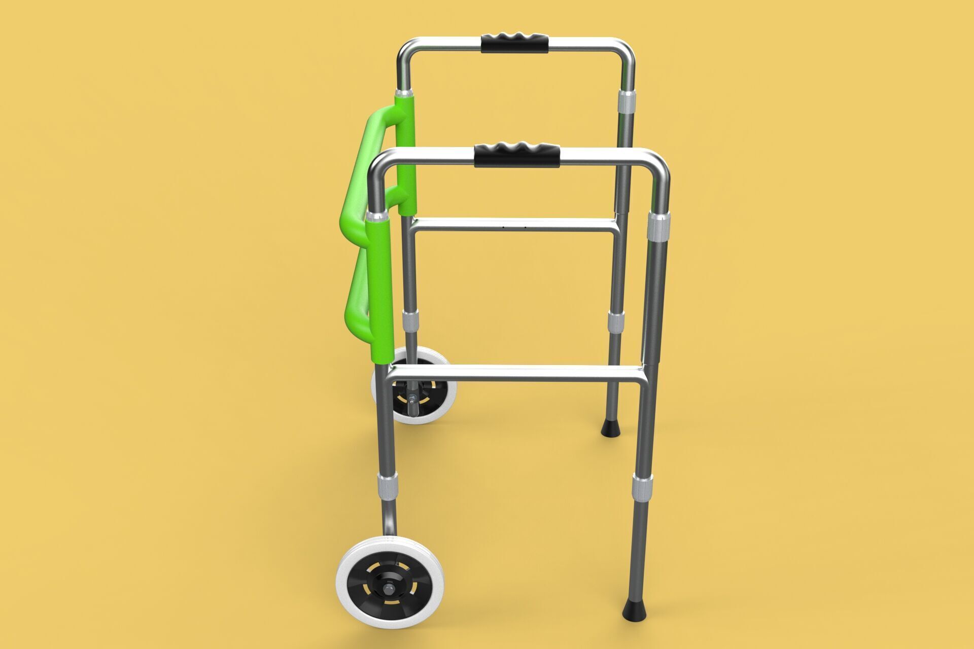 WHEELED WALKER ROLLING ZIMMER WALKING FRAME ROLLATOR FOLDABLE 3D model_24