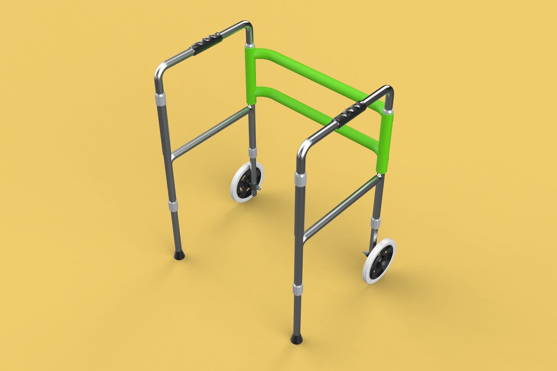 WHEELED WALKER ROLLING ZIMMER WALKING FRAME ROLLATOR FOLDABLE 3D model_4