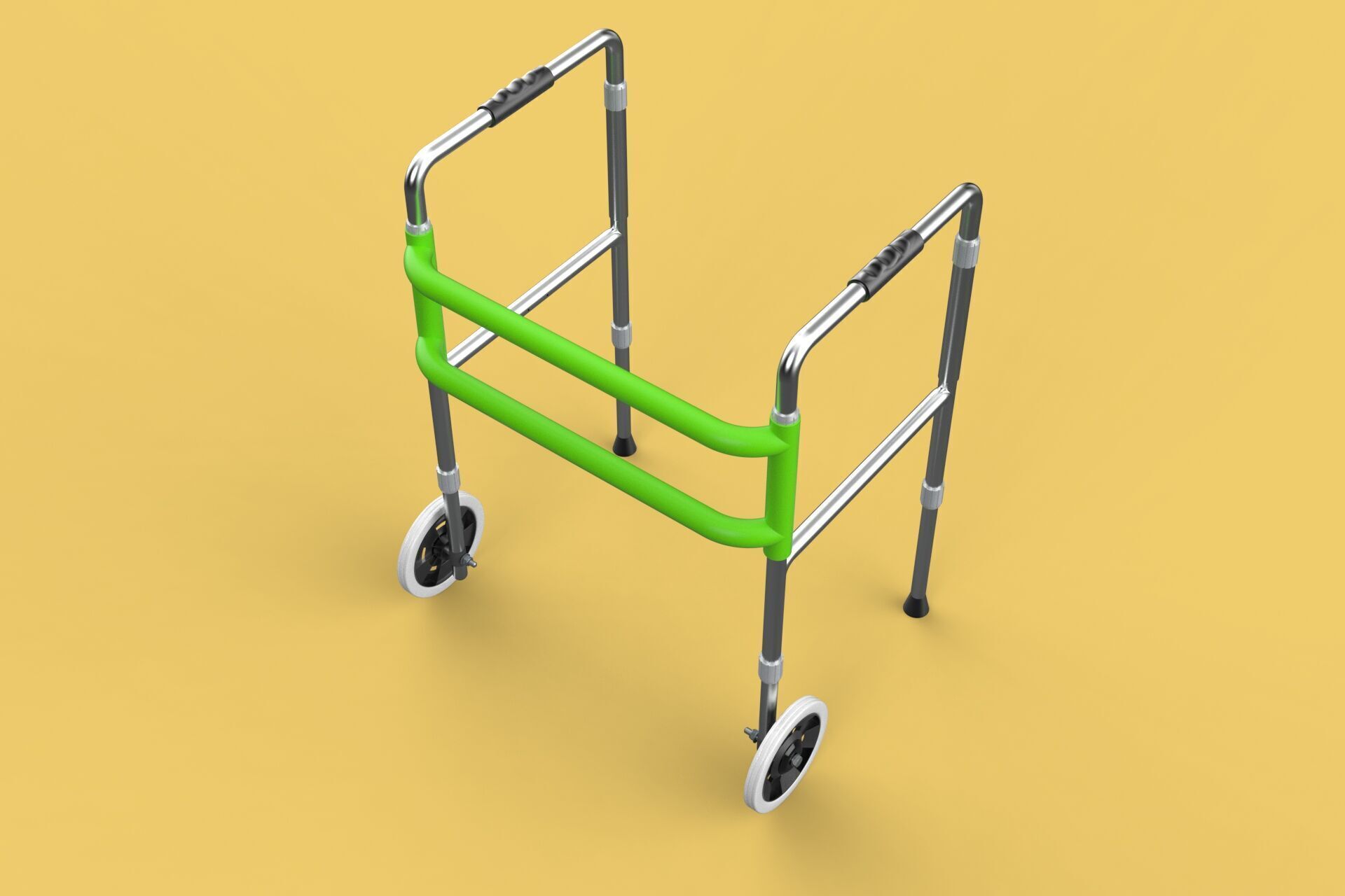 WHEELED WALKER ROLLING ZIMMER WALKING FRAME ROLLATOR FOLDABLE 3D model_6
