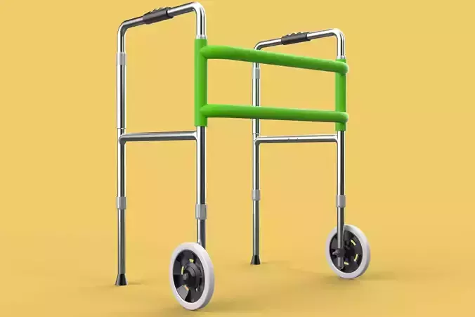 WHEELED WALKER ROLLING ZIMMER WALKING FRAME ROLLATOR FOLDABLE 3D model