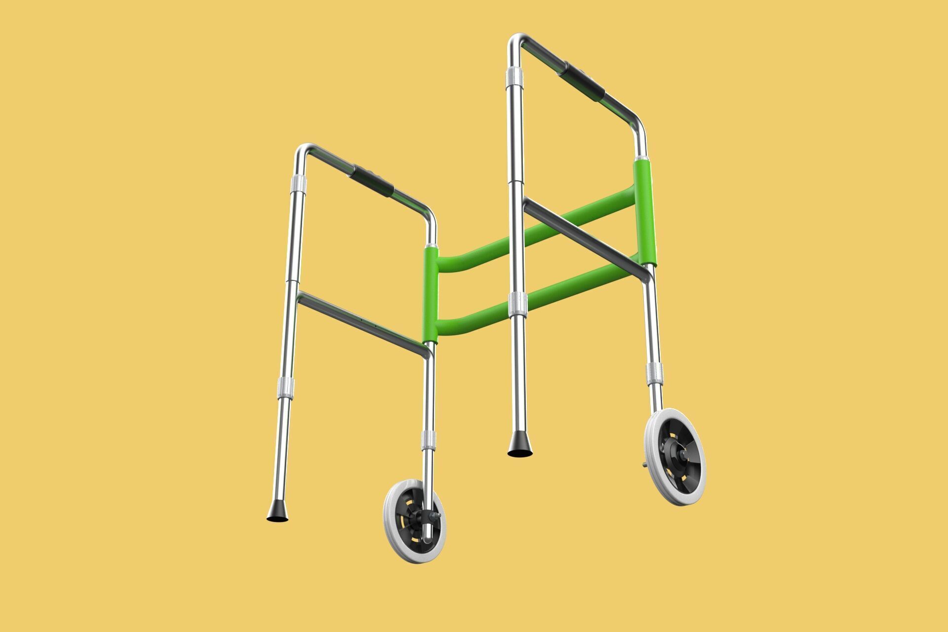 WHEELED WALKER ROLLING ZIMMER WALKING FRAME ROLLATOR FOLDABLE 3D model_13