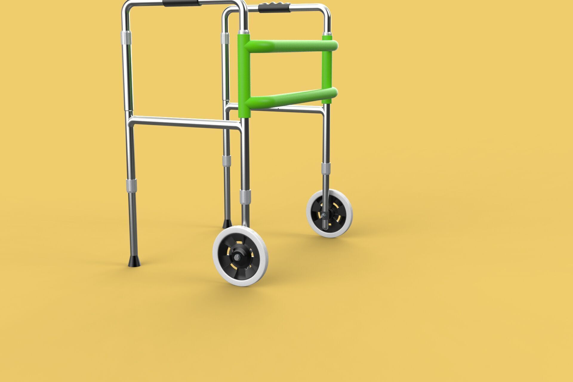 WHEELED WALKER ROLLING ZIMMER WALKING FRAME ROLLATOR FOLDABLE 3D model_19