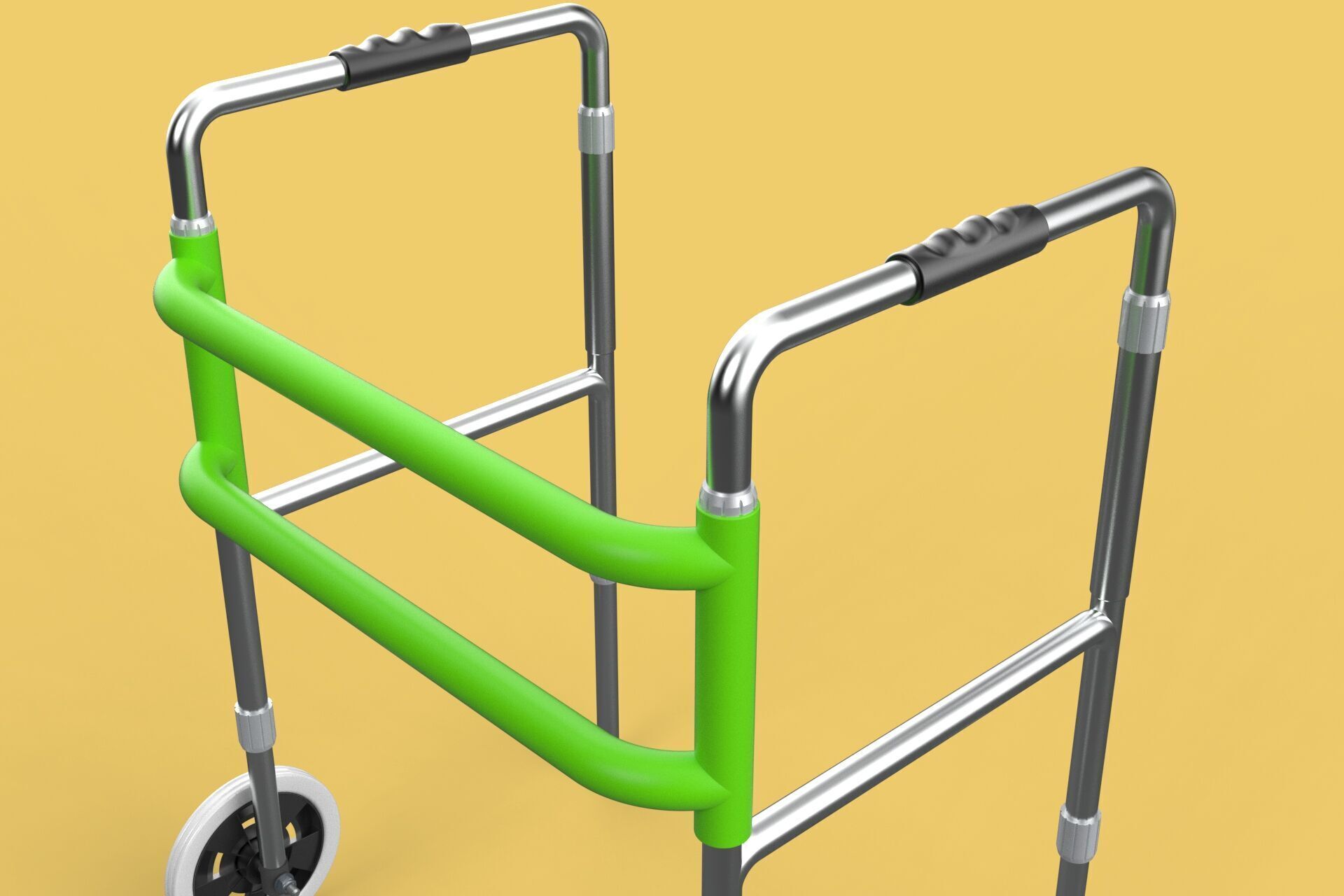 WHEELED WALKER ROLLING ZIMMER WALKING FRAME ROLLATOR FOLDABLE 3D model_16