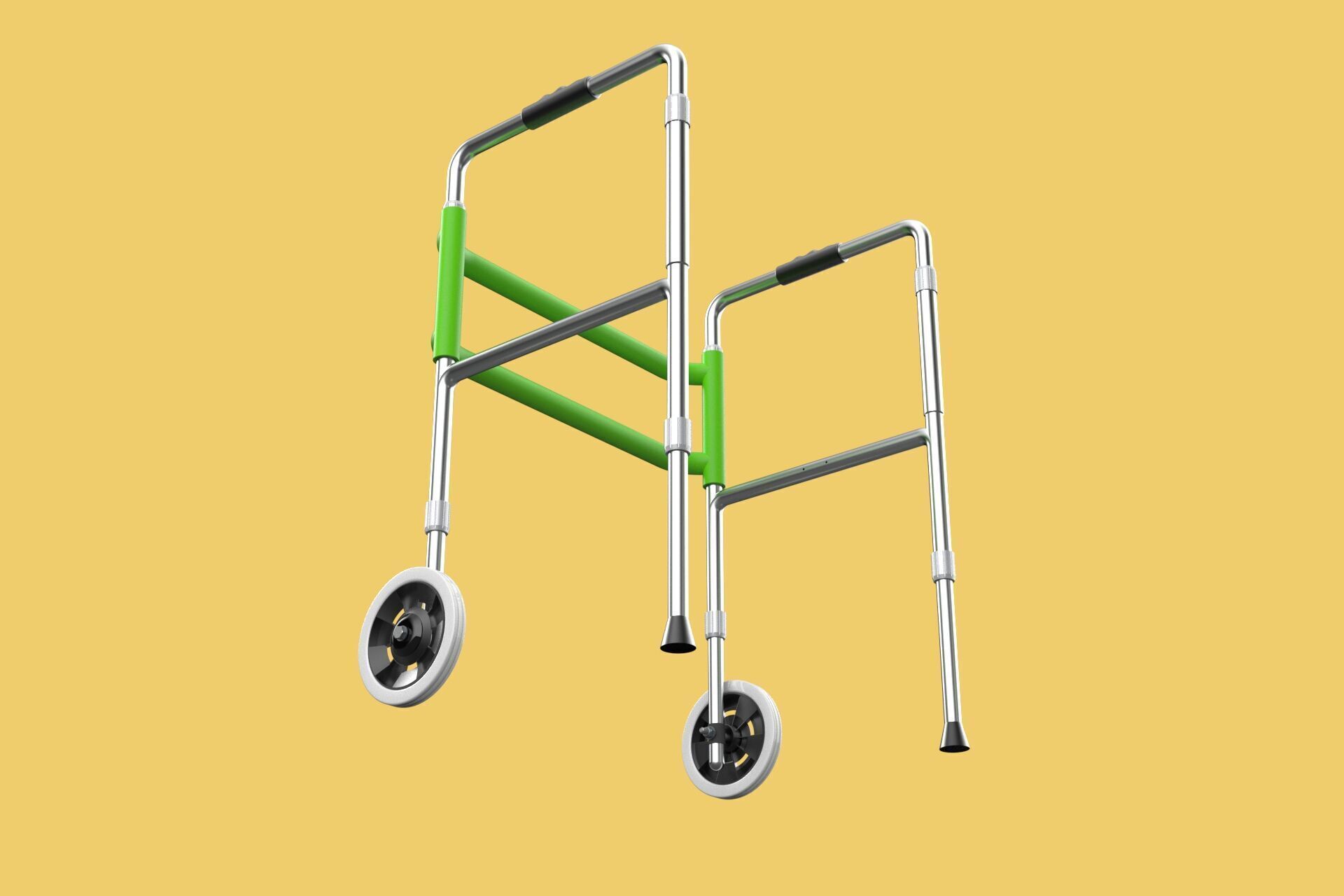 WHEELED WALKER ROLLING ZIMMER WALKING FRAME ROLLATOR FOLDABLE 3D model_12