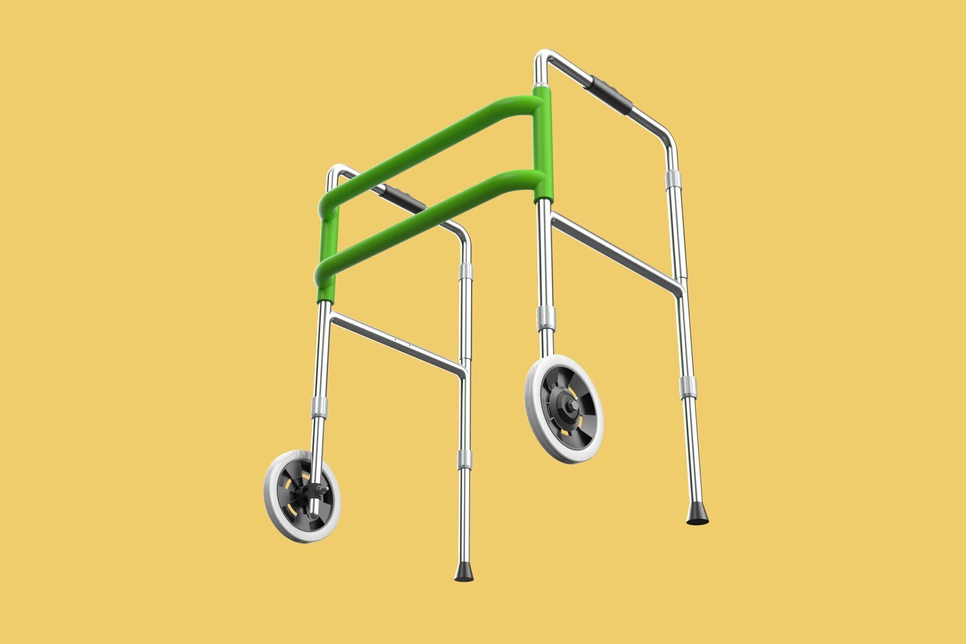 WHEELED WALKER ROLLING ZIMMER WALKING FRAME ROLLATOR FOLDABLE 3D model_15