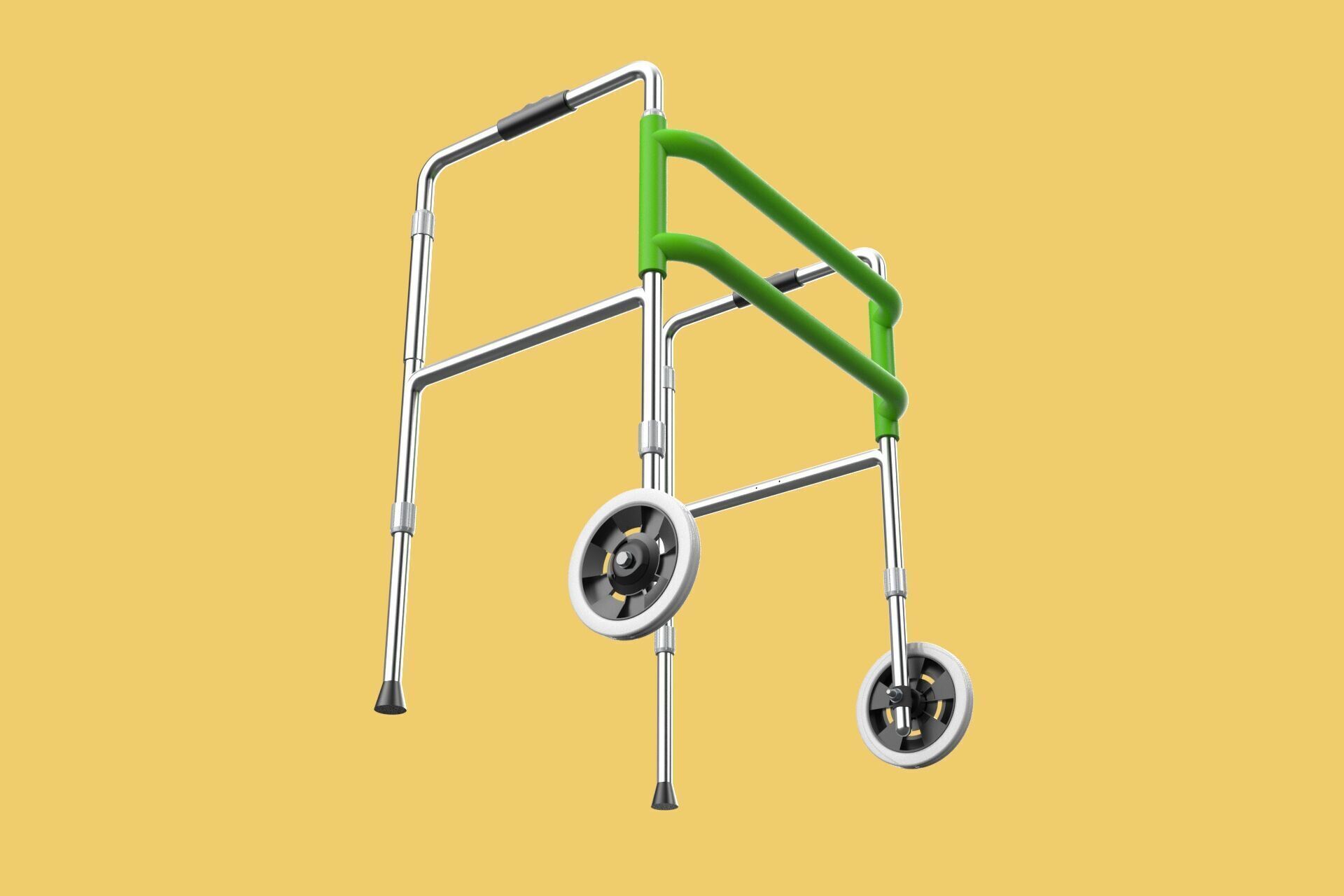 WHEELED WALKER ROLLING ZIMMER WALKING FRAME ROLLATOR FOLDABLE 3D model_14