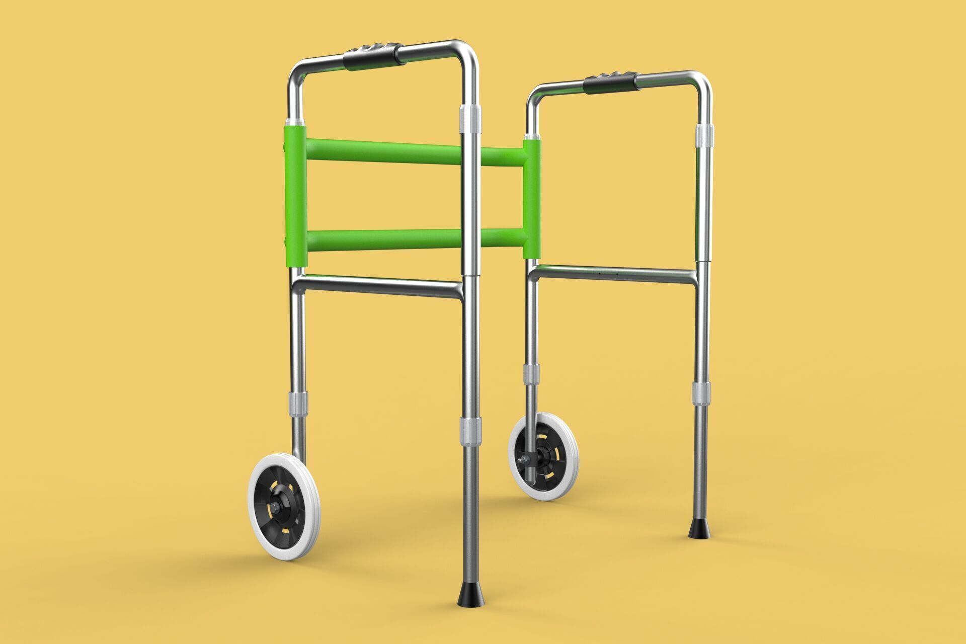 WHEELED WALKER ROLLING ZIMMER WALKING FRAME ROLLATOR FOLDABLE 3D model_7