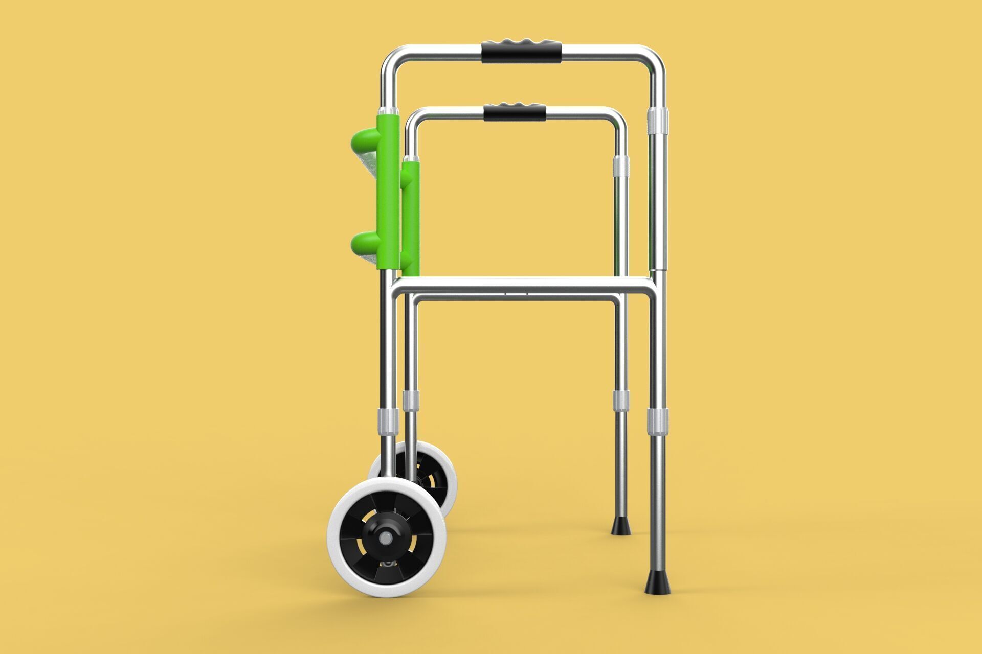 WHEELED WALKER ROLLING ZIMMER WALKING FRAME ROLLATOR FOLDABLE 3D model_23