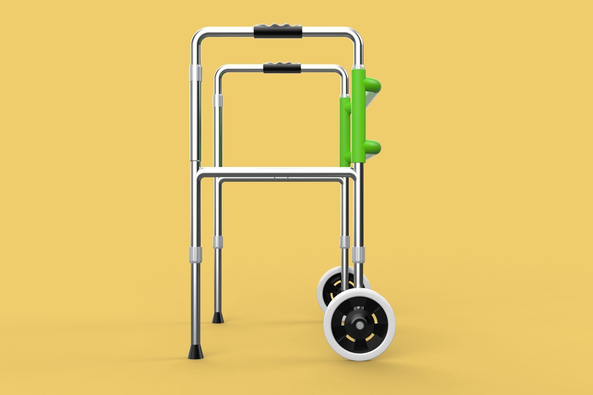 WHEELED WALKER ROLLING ZIMMER WALKING FRAME ROLLATOR FOLDABLE 3D model_25