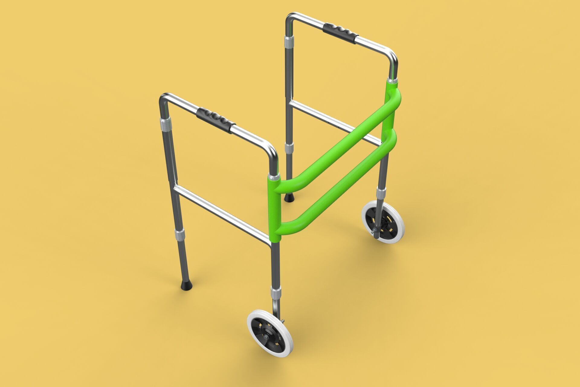 WHEELED WALKER ROLLING ZIMMER WALKING FRAME ROLLATOR FOLDABLE 3D model_5
