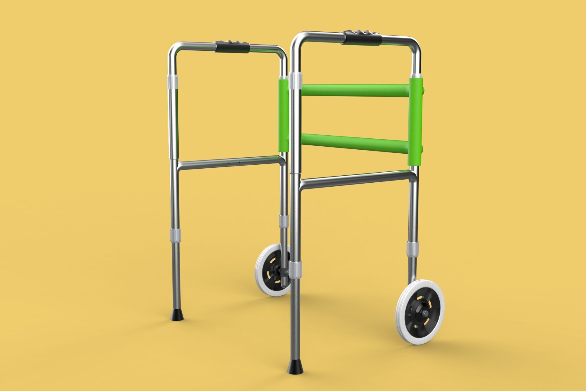 WHEELED WALKER ROLLING ZIMMER WALKING FRAME ROLLATOR FOLDABLE 3D model_8