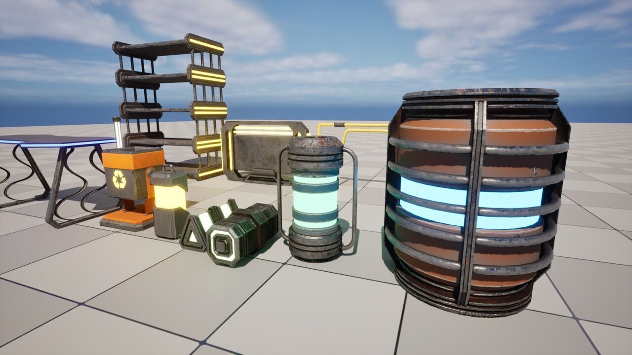 Sci-Fi-Props Low-poly 3D model_4