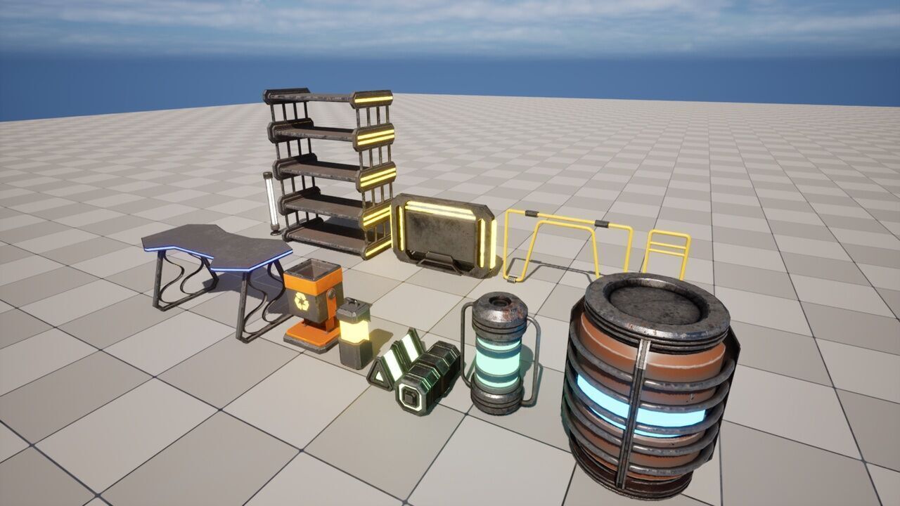 Sci-Fi-Props Low-poly 3D model_5