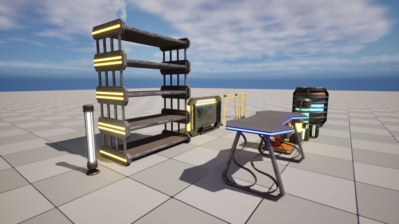 Sci-Fi-Props Low-poly 3D model_2