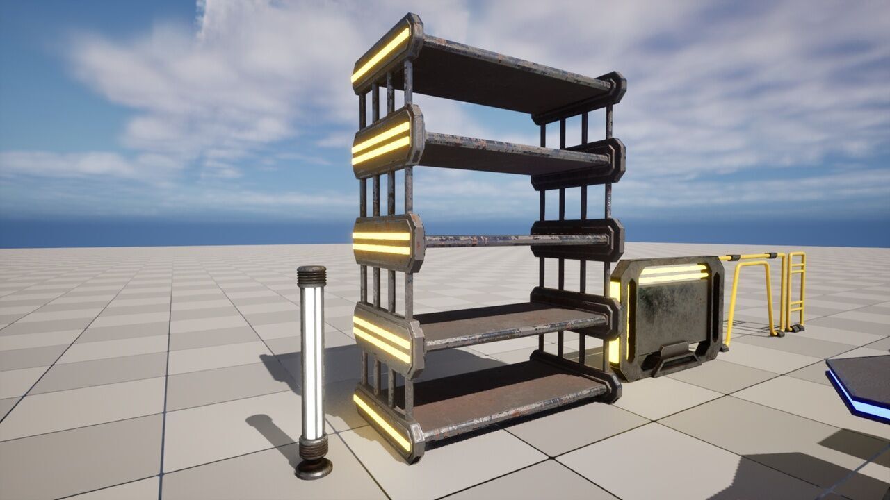 Sci-Fi-Props Low-poly 3D model_3