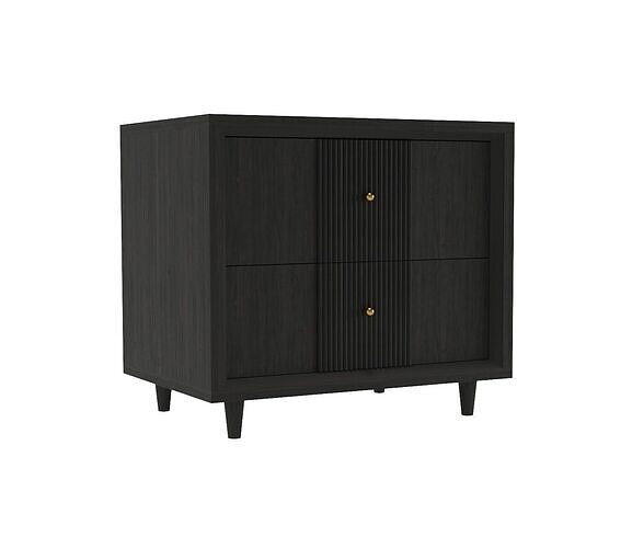 Modus Furniture Avedon USB Charging Two Drawer Nightstand  3D model