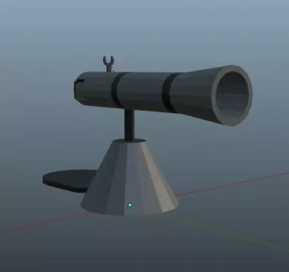 Rotatable Turret Free low-poly 3D model