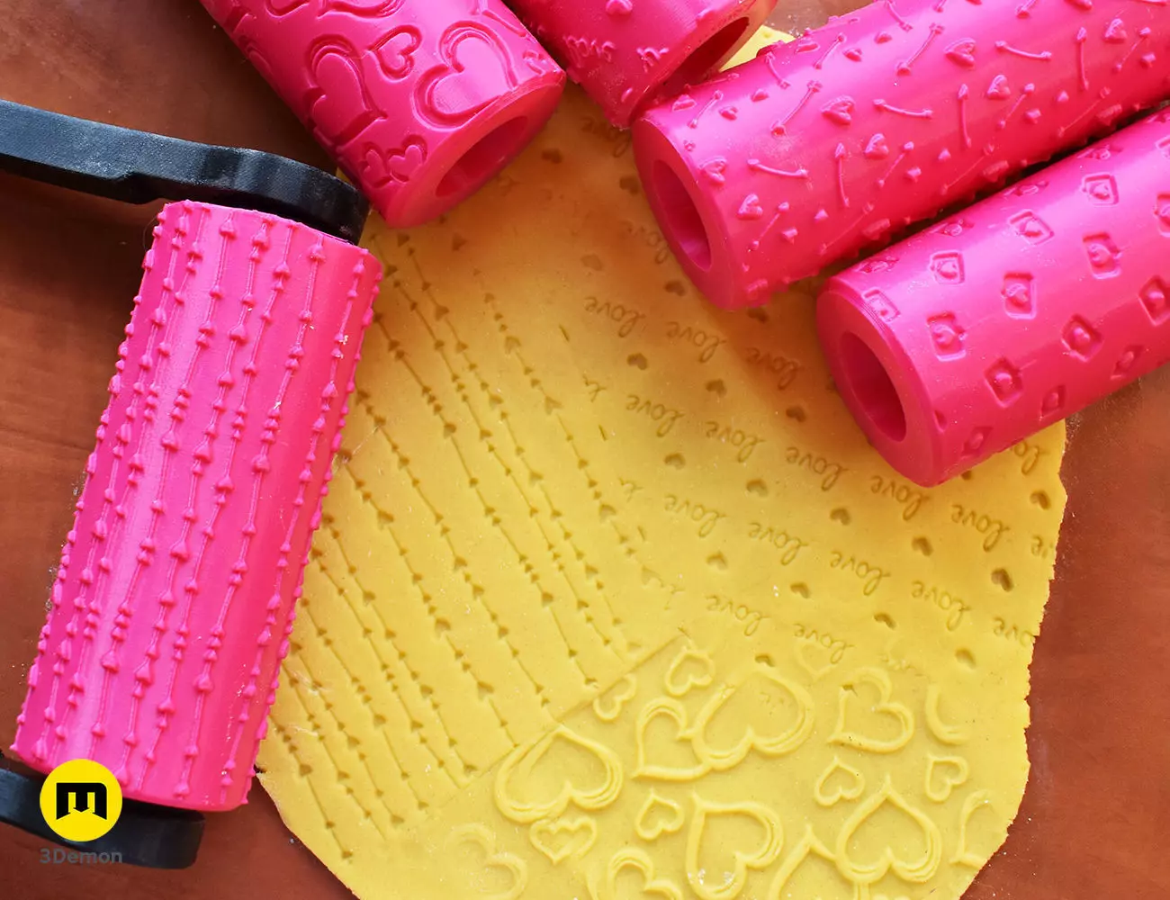 Texture Rollers - Valentine Day Free 3D print model