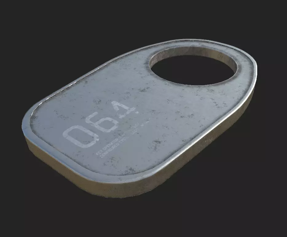 Sci-Fi Game Assets - Key 64 Low-poly 3D model_0