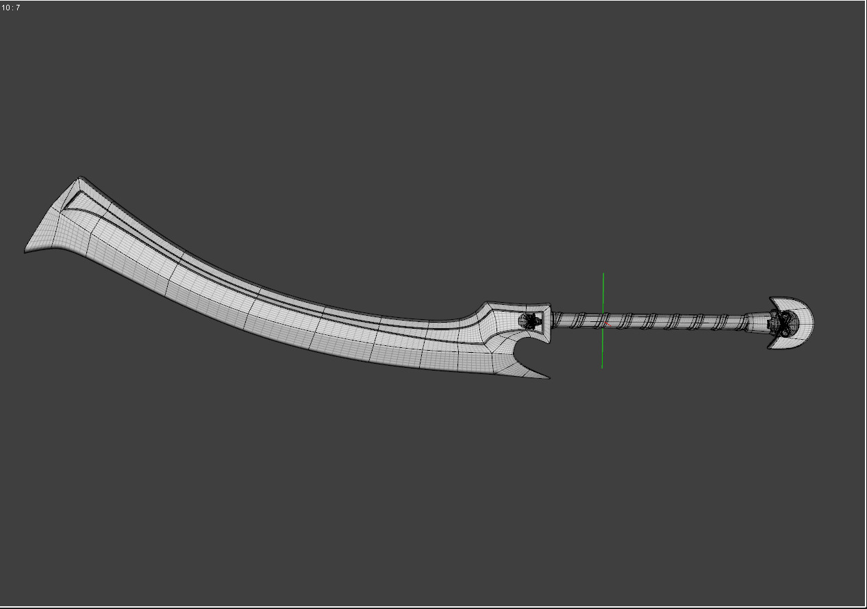 Egypt Sword Low-poly 3D model_4