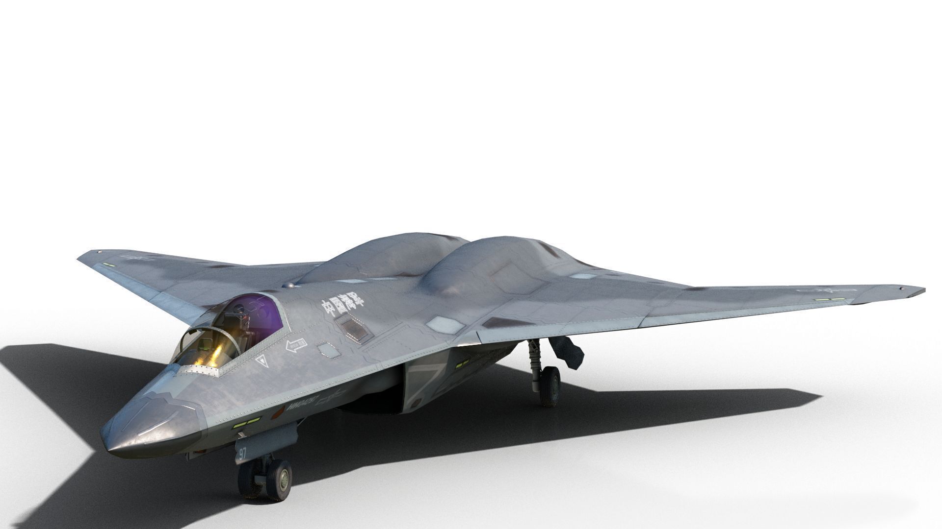 AVIC SAC J-50 J50 carrier-based fighter aircraft of Chinese Navy Low-poly 3D model_5