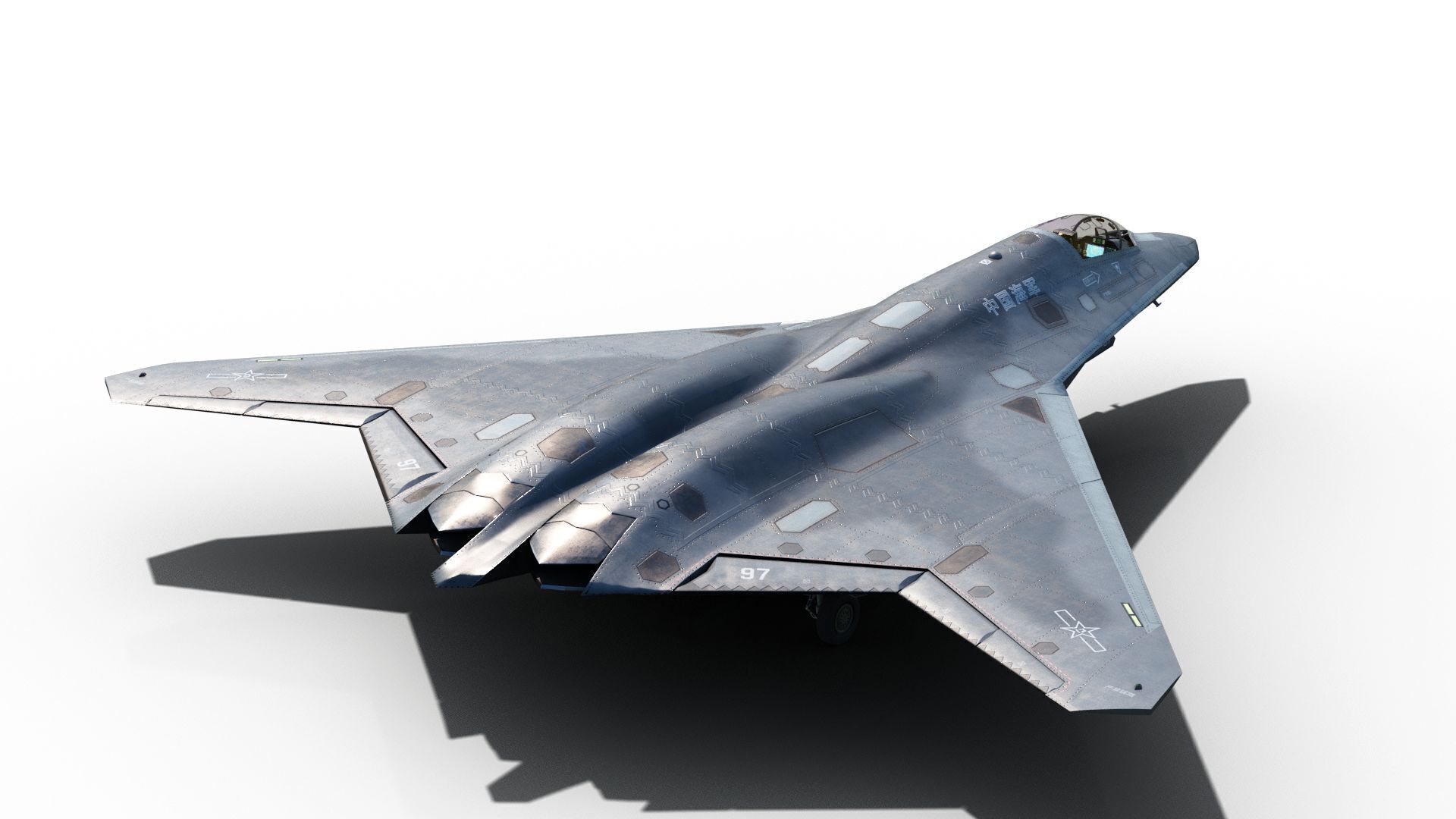 AVIC SAC J-50 J50 carrier-based fighter aircraft of Chinese Navy Low-poly 3D model_14