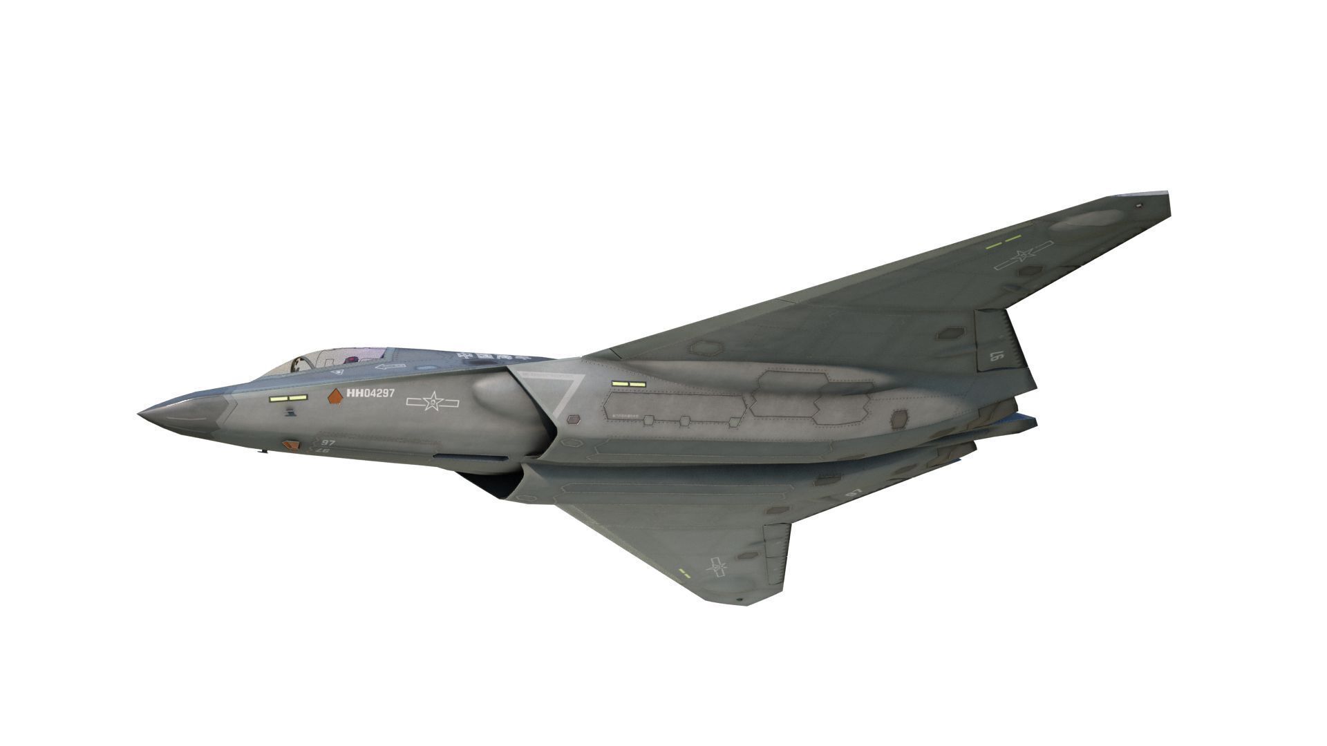 AVIC SAC J-50 J50 carrier-based fighter aircraft of Chinese Navy Low-poly 3D model_3