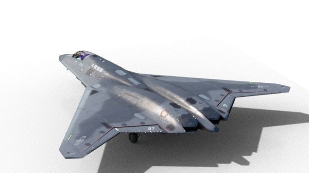 AVIC SAC J-50 J50 carrier-based fighter aircraft of Chinese Navy Low-poly 3D model_13