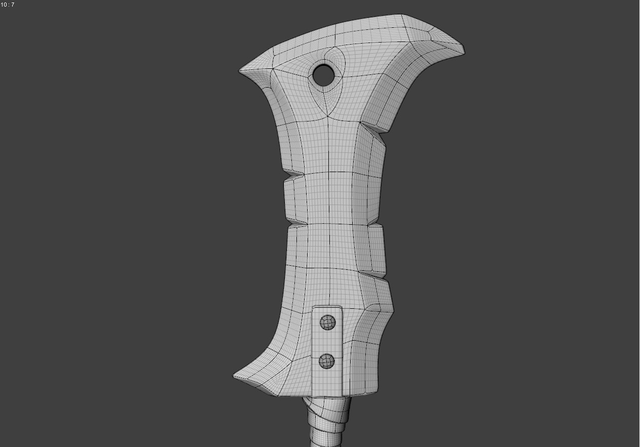 Warrior Cleaver Low-poly 3D model_4
