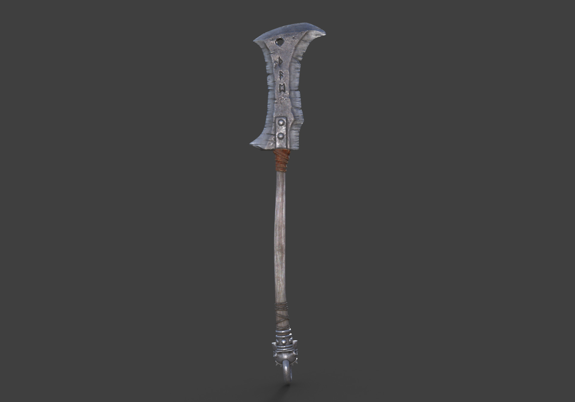 Warrior Cleaver Low-poly 3D model_5
