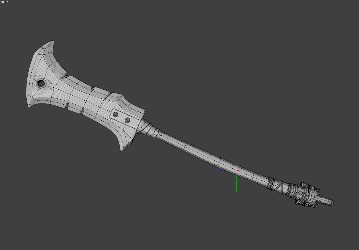Warrior Cleaver Low-poly 3D model_2