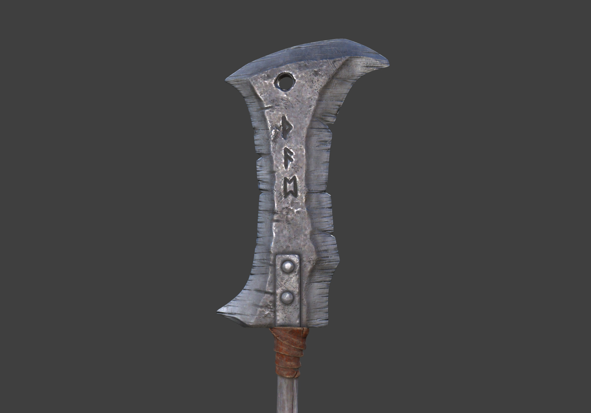 Warrior Cleaver Low-poly 3D model_1